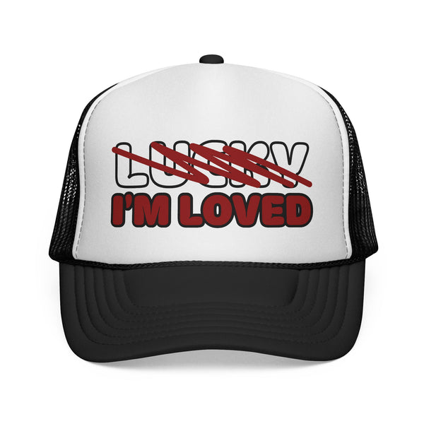 Not Lucky I’m Loved" Trucker Cap | Black & White
