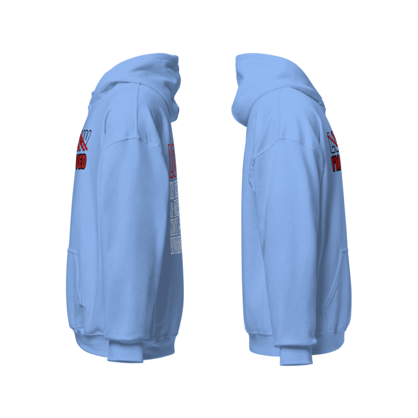 "NOT LUCKY I'M LOVED” Logo Hoodie | BLUE