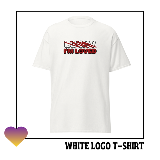 NOT LUCKY I'M LOVED Logo T-shirt | WHITE