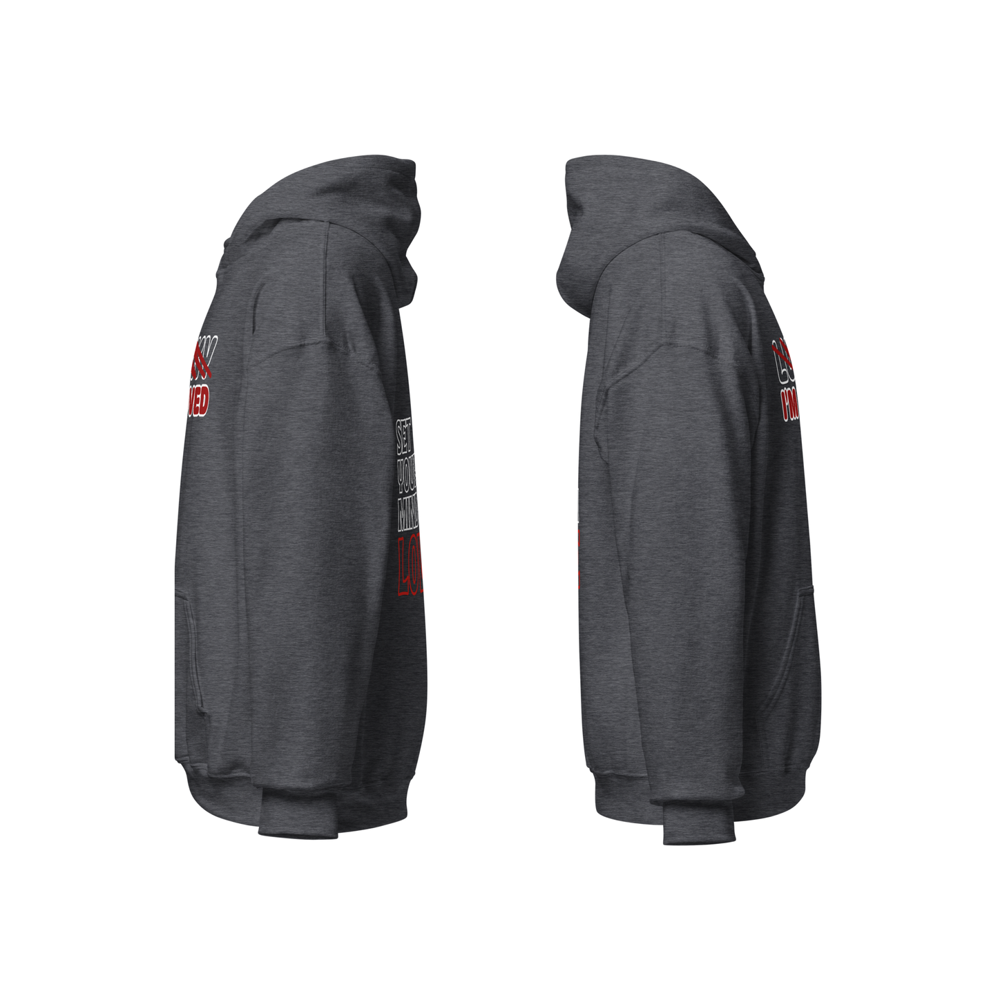 "NOT LUCKY I'M LOVED” Logo Hoodie | HEATHER GREY