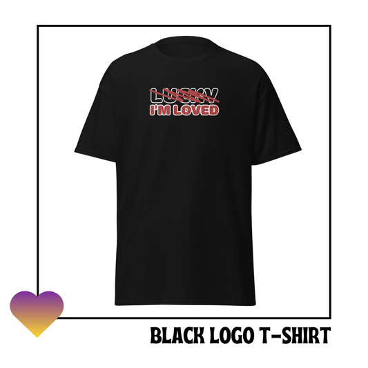 NOT LUCKY I'M LOVED Logo T-shirt | BLACK
