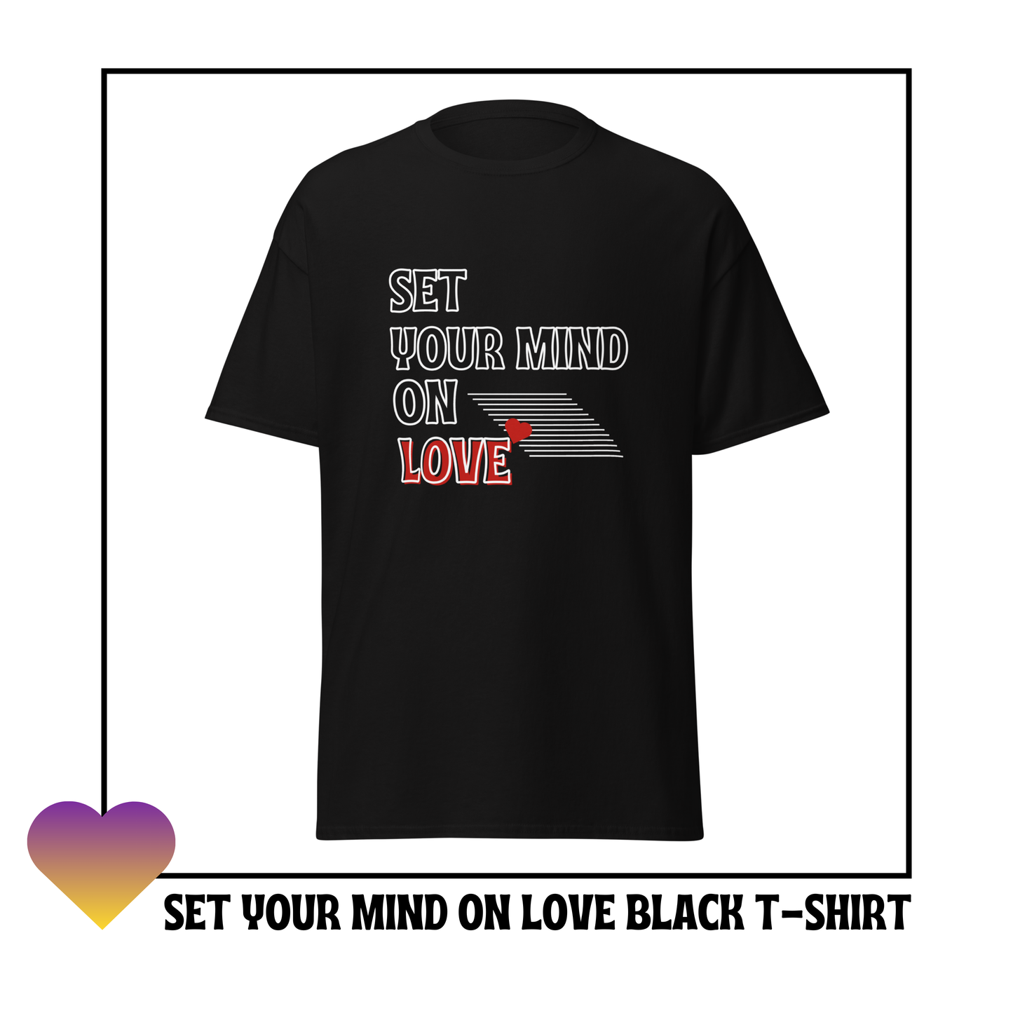 SET YOUR MIND ON LOVE Logo T-shirt | BLACK