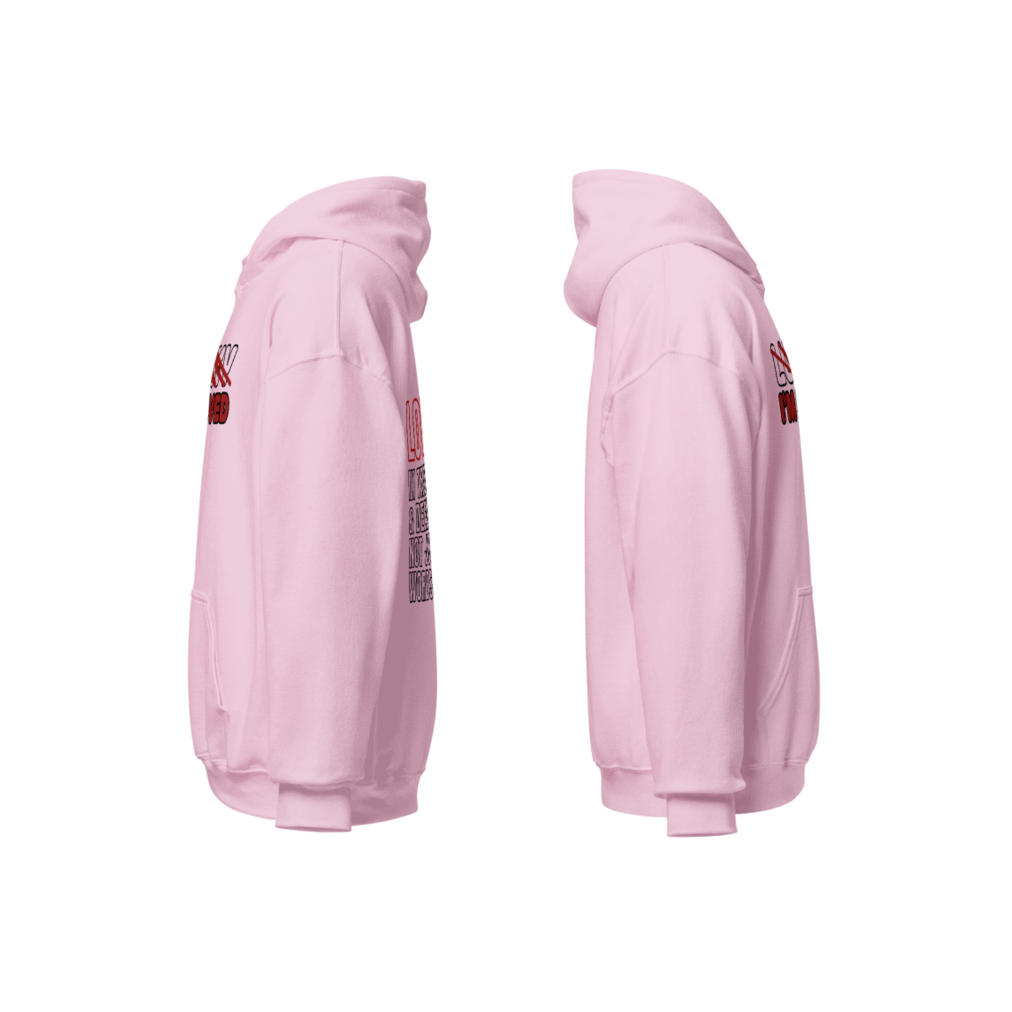 "NOT LUCKY I'M LOVED” Logo Hoodie | PINK