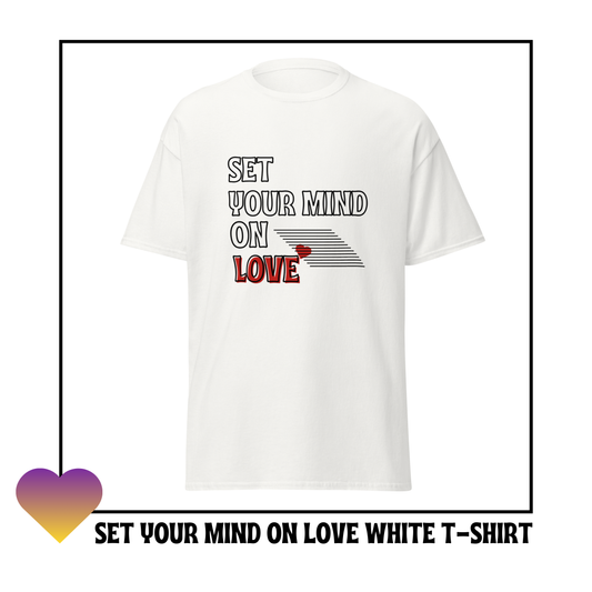 SET YOUR MIND ON LOVE Logo T-shirt | WHITE